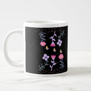 Grande Tasse papillons et fleurs