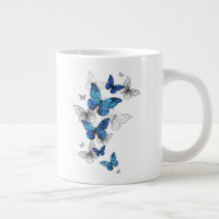Papillons volants bleus Morpho