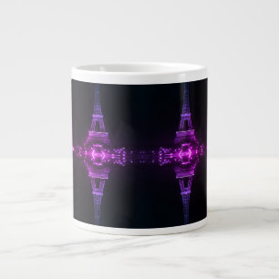 Grande Tasse Paris vintage fontaines tour Eiffel nuit