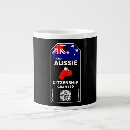Grande Tasse Parti de la citoyenneté australienne Félicitations (Devant)