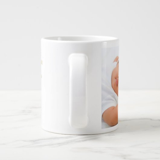 Grande Tasse Parties scintillant d'or Joyeux Noël Snowflake Pho (Dos)