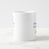 Grande Tasse Parties scintillant mignonne pourpre Mustache Gran (Devant)