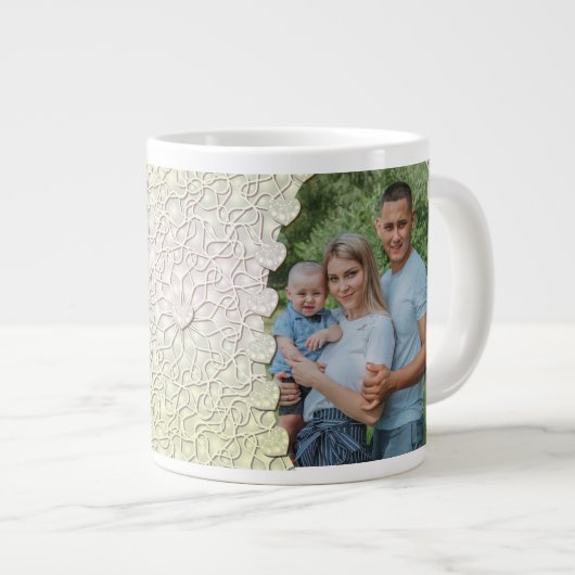 Grande Tasse Parties scintillant personnalisée Conception d'env (Devant droit)