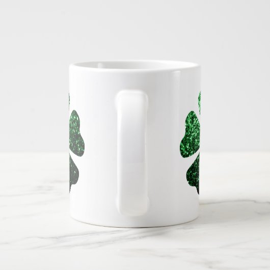 Grande Tasse Parties scintillant vert foncé brillant Shamrock C (Dos)