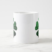 Grande Tasse Parties scintillant vert foncé brillant Shamrock C (Devant)