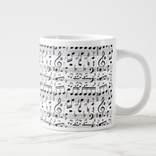 Grande Tasse Partitions de musique amusantes Art de musicien