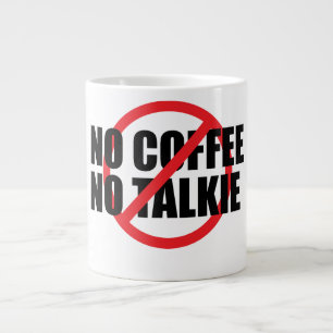 Grande Tasse Pas de café, pas de parlote Drôle Amateur de café