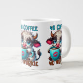 Grande Tasse Pas de café, pas de travail (Devant droit)
