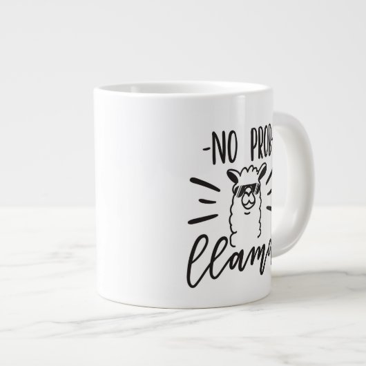 Grande Tasse Pas de design de lama (Devant droit)