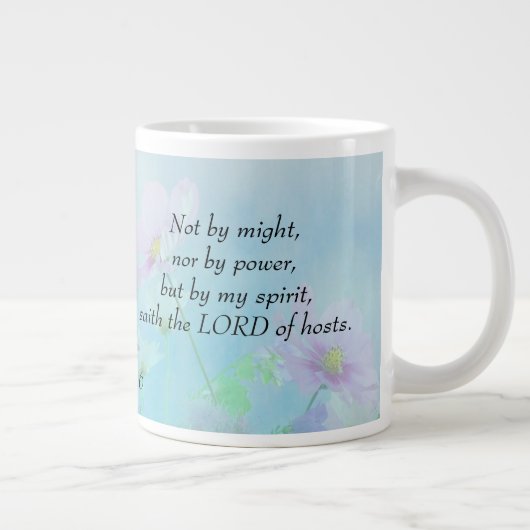Grande Tasse Pas par Might - Zacharie 4:6 (Droite)