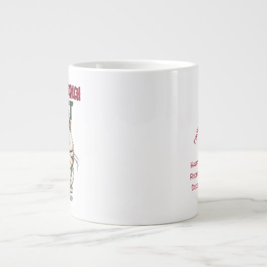 Grande Tasse Pas un Grinch juste Festive Challengé Funny Holida (Devant)