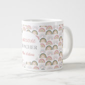 Grande Tasse Pastel Arc-en-ciel avec Motif de coeur Awesome ens (Devant droit)
