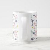 Grande Tasse Pastel Palm Tree by the Beach Motif (Dos)