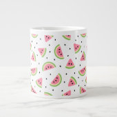 Grande Tasse Pastèque rose, Graines de pastèque, Motif d'été (Devant)