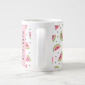 Grande Tasse Pastèque Rose, Pâtes De Pâques, Votre Nom (Dos)