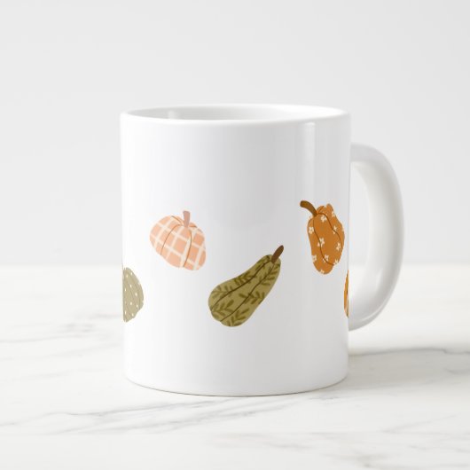 Grande Tasse Patch Citrouille Automne - Rustic Fall Co (Devant droit)