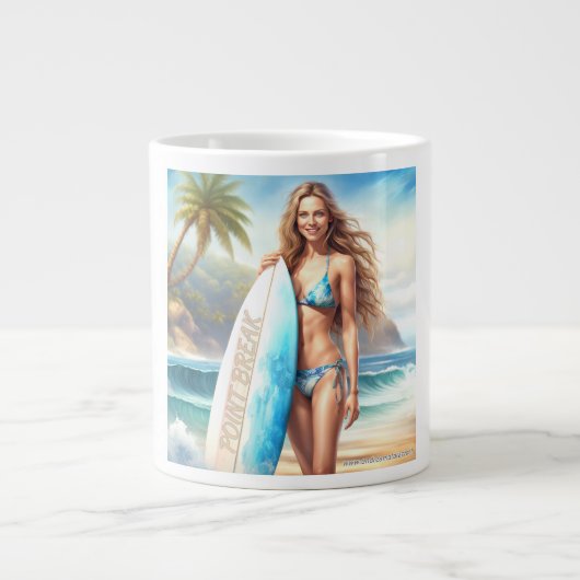 Grande Tasse Pause du point d'action fille (Devant)
