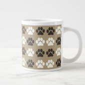 Grande Tasse Paw Print Pattern Earthy Sand (Droite)