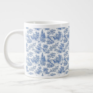 Grande Tasse Paysage campagnard de toile bleue grandmillennial