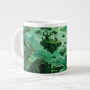 Grande Tasse Paysages surréalistes de rêves d'émeraude - Nuance