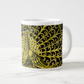 Grande Tasse Peacock Gold Art Nouveau (Devant droit)
