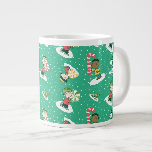 Grande Tasse Peanuts Peppermint Dreams Snowflake Motif (Devant droit)