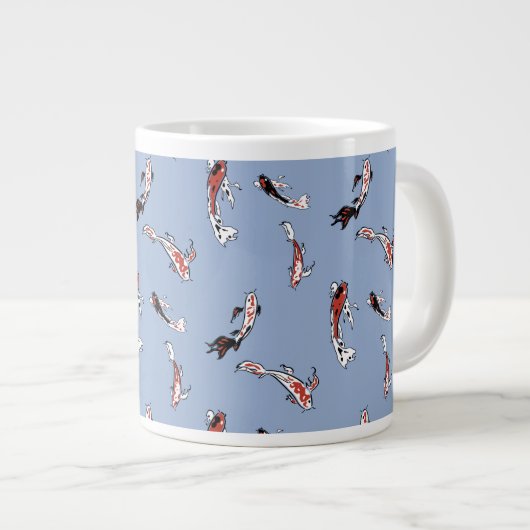 Grande Tasse Peint Koi nager dans l'étang (Devant droit)