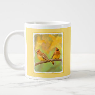 Grande Tasse Peinture à cire de cèdre - jolie art original chie