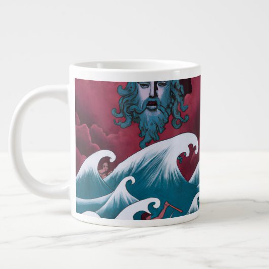 Grande Tasse Peinture à l'huile de Neptune Crimson (Gauche)