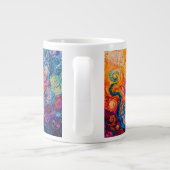 Grande Tasse Peinture à l'huile de tourbillons psychédélique (Dos)