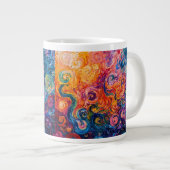 Grande Tasse Peinture à l'huile de tourbillons psychédélique (Devant droit)