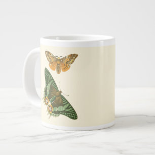 Grande Tasse Peinture à papillons légèrement bordée