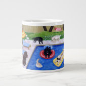 Grande Tasse Peinture d'amusement de Labradors de réception au (Devant)