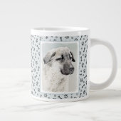 Grande Tasse Peinture de berger anatolienne - Art original de c (Droite)