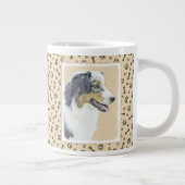 Grande Tasse Peinture de berger australien - Art original de ch (Droite)