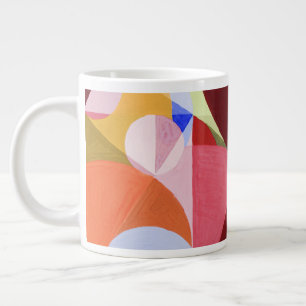 Grande Tasse Peinture de blocs de couleur abstraits géométrique