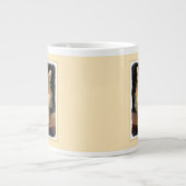 Grande Tasse Peinture de chat Mad - Cute Original Cat Art (Devant)