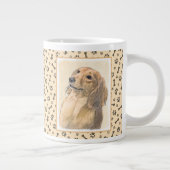 Grande Tasse Peinture de Dachshund (Longhaïs) - Art original du (Droite)