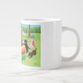 Grande Tasse Peinture de Labradors d'amusement d'été (Droite)