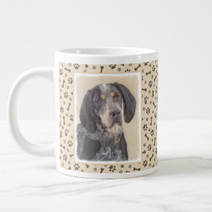 Grande Tasse Peinture de linge bluetick - mignon chien original