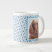 Grande Tasse Peinture de Setter irlandais - Joli art original d (Devant droit)