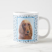 Grande Tasse Peinture de Setter irlandais - Joli art original d (Droite)