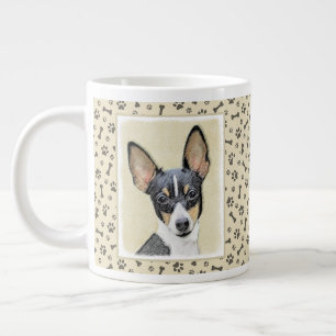 Grande Tasse Peinture de Toy Fox Terrier - Art Original Mignon
