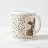 Grande Tasse Peinture italienne Greyhound - Cute Original Chien (Devant droit)