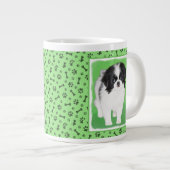 Grande Tasse Peinture japonaise de chiot - Art original de chie (Devant droit)