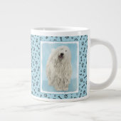 Grande Tasse Peinture Komondor - Cute Original Chien Art (Droite)