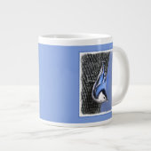 Grande Tasse Peinture Nuthatch à poitrine blanche Art original (Devant droit)