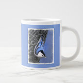 Grande Tasse Peinture Nuthatch à poitrine blanche Art original (Droite)