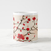 Grande Tasse Peinture orientale de style, fleur de prune au (Devant)