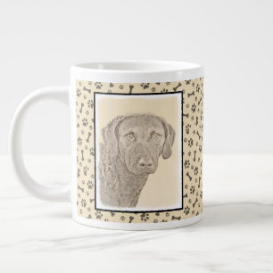 Grande Tasse Peinture originale de chien par Retriever de Chesa